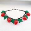 JE9 Judith Evans transparent strawberry necklace